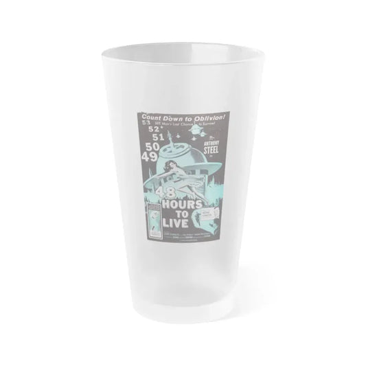 48 HOURS TO LIVE 1959 Movie Poster - Frosted Pint Glass 16oz Default Title - Go Mug Yourself