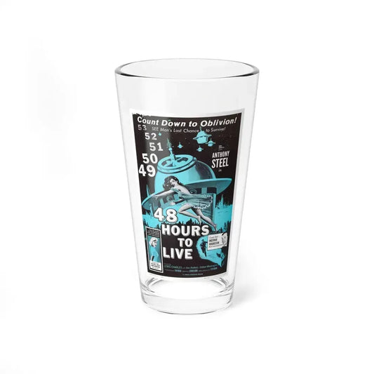 48 HOURS TO LIVE 1959 Movie Poster - Pint Glass 16oz 16oz - Go Mug Yourself