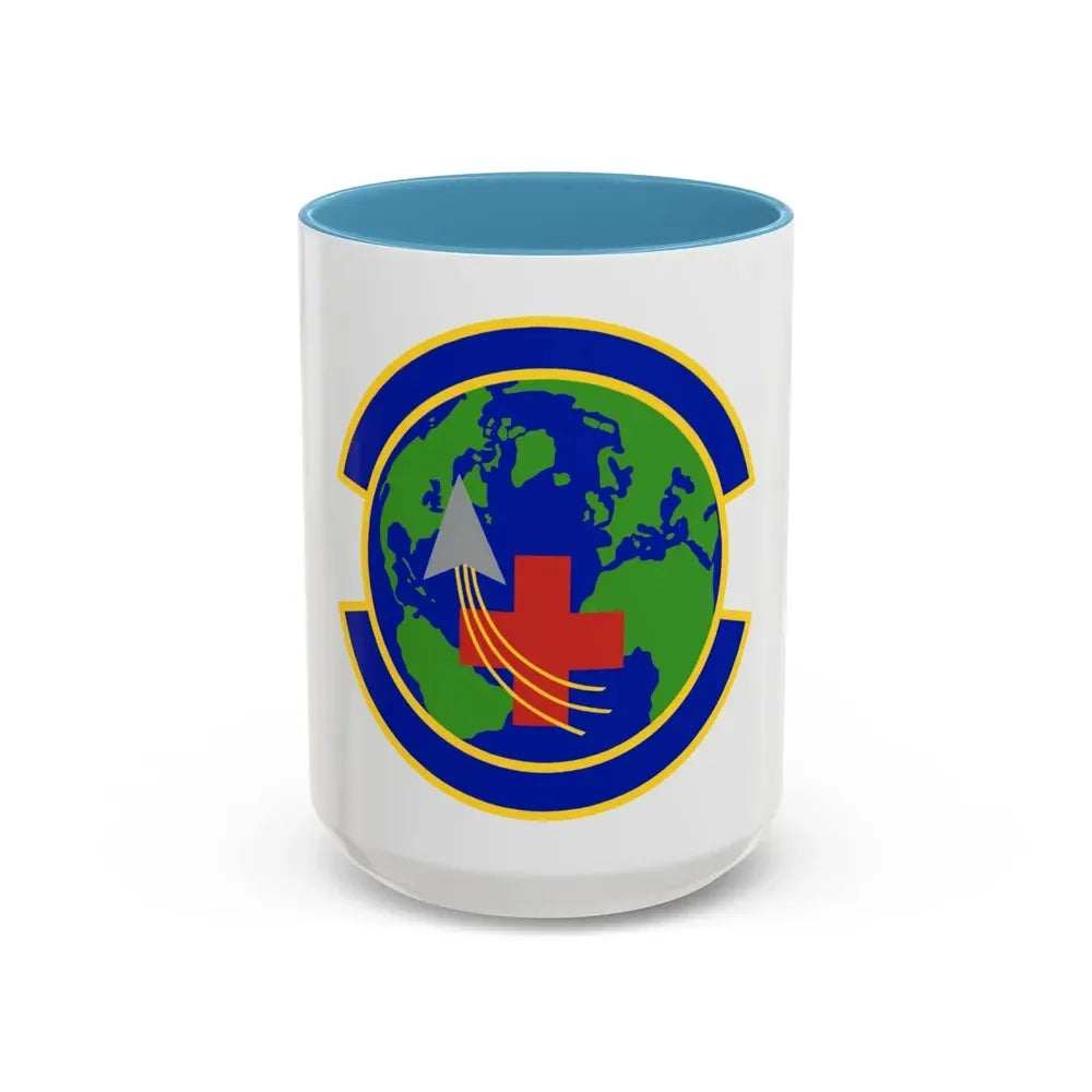 48 Operational Medical Readiness Squadron USAFE (U.S. Air Force) Accent Coffee Mug 15oz Light Blue - Go Mug Yourself