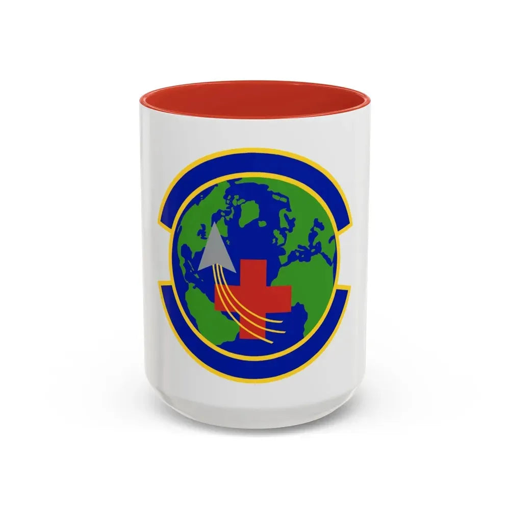 48 Operational Medical Readiness Squadron USAFE (U.S. Air Force) Accent Coffee Mug 15oz Red - Go Mug Yourself