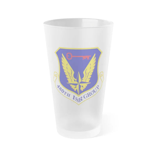 480 Intelligence Surveillance and Reconnaissance Group ACC (U.S. Air Force) Frosted Pint Glass 16oz-16oz-Frosted-Go Mug Yourself