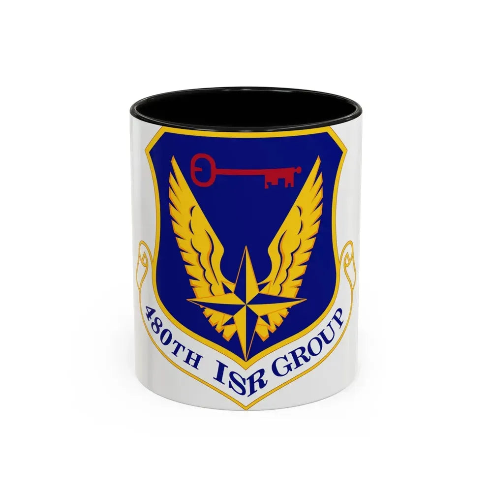 480 Intelligence Surveillance and Reconnaissance Group ACC (U.S. Air Force) Accent Coffee Mug 11oz Black - Go Mug Yourself