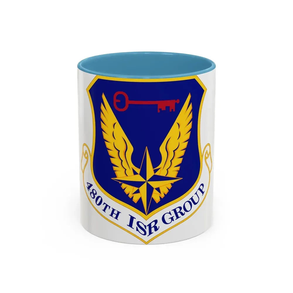 480 Intelligence Surveillance and Reconnaissance Group ACC (U.S. Air Force) Accent Coffee Mug 11oz Light Blue - Go Mug Yourself