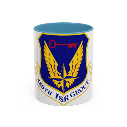480 Intelligence Surveillance and Reconnaissance Group ACC (U.S. Air Force) Accent Coffee Mug 11oz Light Blue - Go Mug Yourself