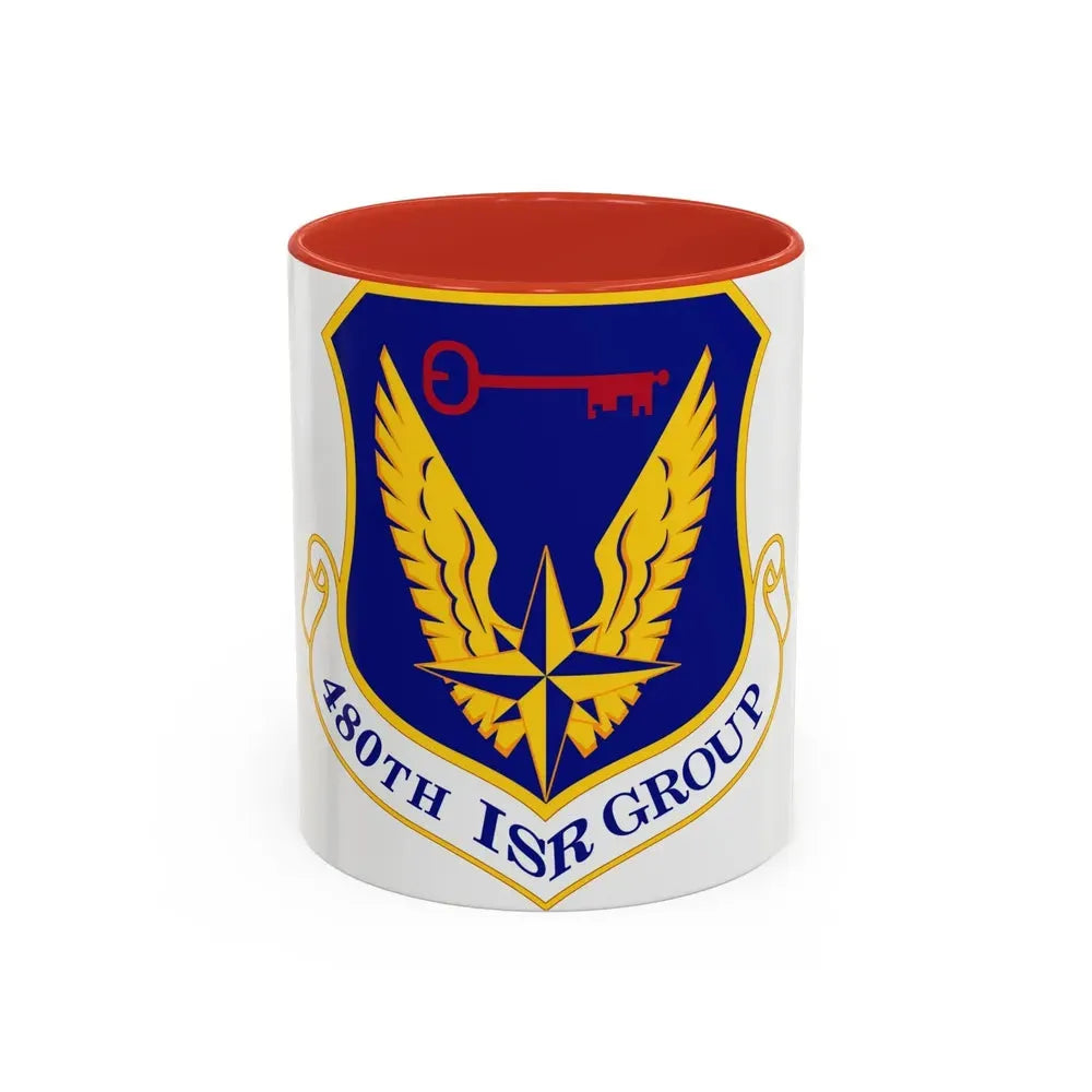 480 Intelligence Surveillance and Reconnaissance Group ACC (U.S. Air Force) Accent Coffee Mug 11oz Red - Go Mug Yourself