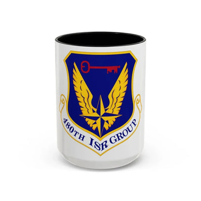 480 Intelligence Surveillance and Reconnaissance Group ACC (U.S. Air Force) Accent Coffee Mug 15oz Black - Go Mug Yourself