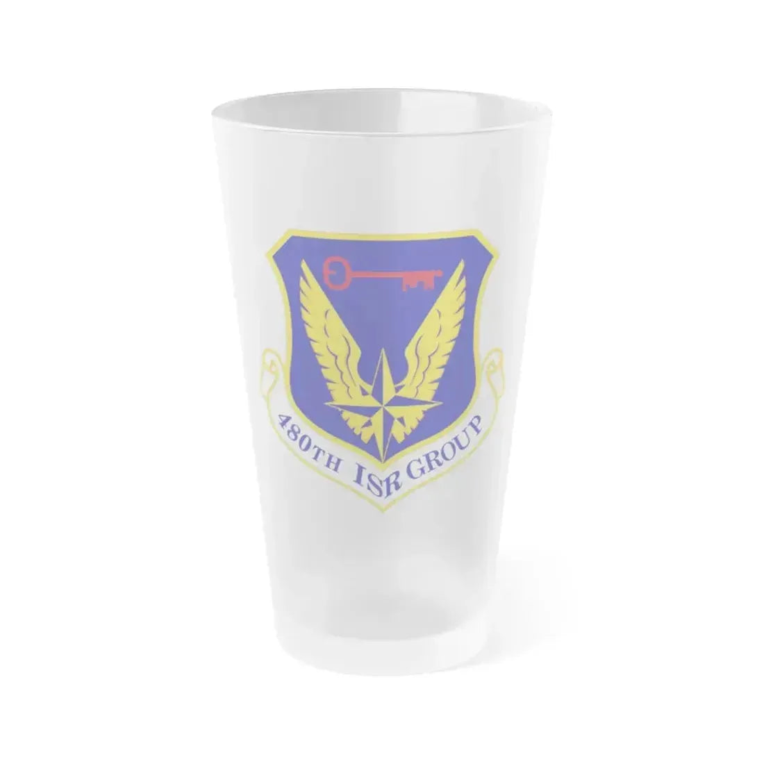 480 Intelligence Surveillance and Reconnaissance Group ACC (U.S. Air Force) Frosted Pint Glass 16oz 16oz Frosted - Go Mug Yourself