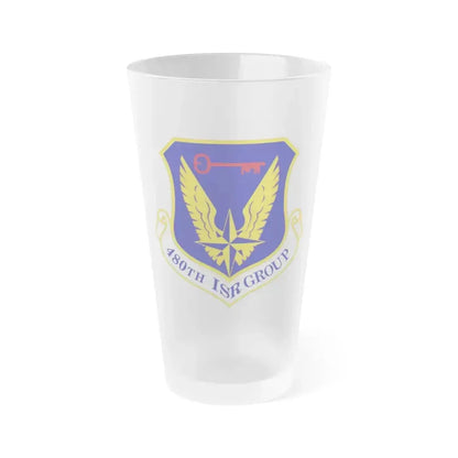 480 Intelligence Surveillance and Reconnaissance Group ACC (U.S. Air Force) Frosted Pint Glass 16oz 16oz Frosted - Go Mug Yourself