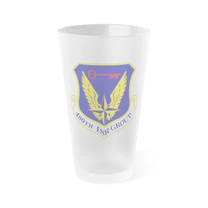 480 Intelligence Surveillance and Reconnaissance Group ACC (U.S. Air Force) Frosted Pint Glass 16oz 16oz Frosted - Go Mug Yourself