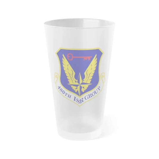480 Intelligence Surveillance and Reconnaissance Group ACC (U.S. Air Force) Frosted Pint Glass 16oz 16oz Frosted - Go Mug Yourself
