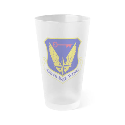 480 Intelligence Surveillance and Reconnaissance Wing ACC (U.S. Air Force) Frosted Pint Glass 16oz-16oz-Frosted-Go Mug Yourself