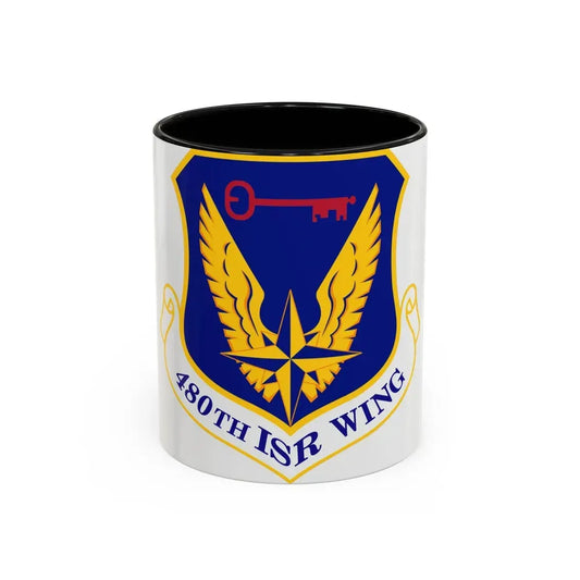 480 Intelligence Surveillance and Reconnaissance Wing ACC (U.S. Air Force) Accent Coffee Mug 11oz Black - Go Mug Yourself