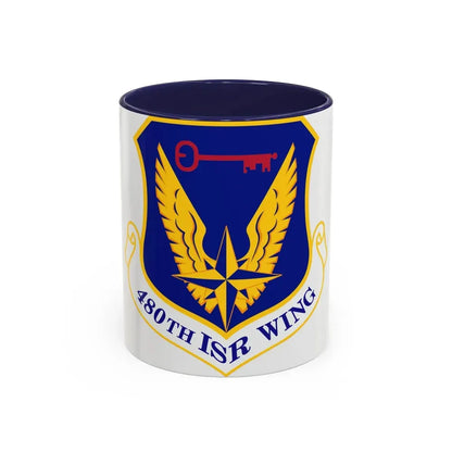480 Intelligence Surveillance and Reconnaissance Wing ACC (U.S. Air Force) Accent Coffee Mug 11oz Navy - Go Mug Yourself