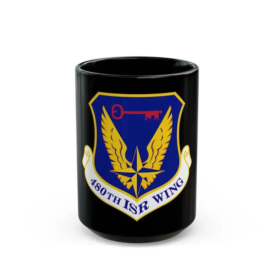480 Intelligence Surveillance and Reconnaissance Wing ACC (U.S. Air Force) Black Coffee Mug 15oz - Go Mug Yourself