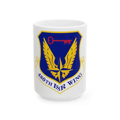 480 Intelligence Surveillance and Reconnaissance Wing ACC (U.S. Air Force) White Coffee Mug 15oz - Go Mug Yourself