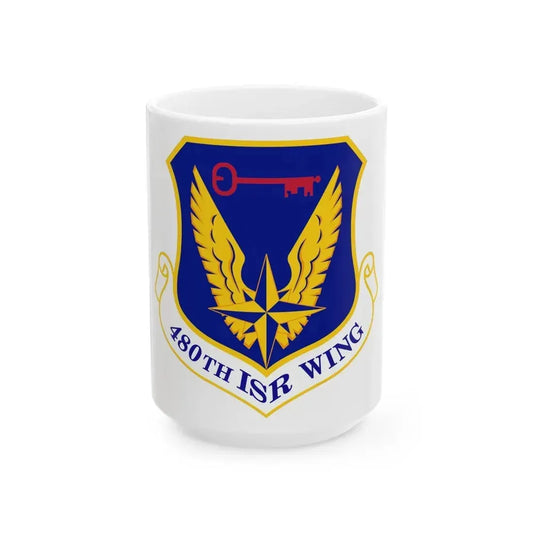480 Intelligence Surveillance and Reconnaissance Wing ACC (U.S. Air Force) White Coffee Mug 15oz - Go Mug Yourself