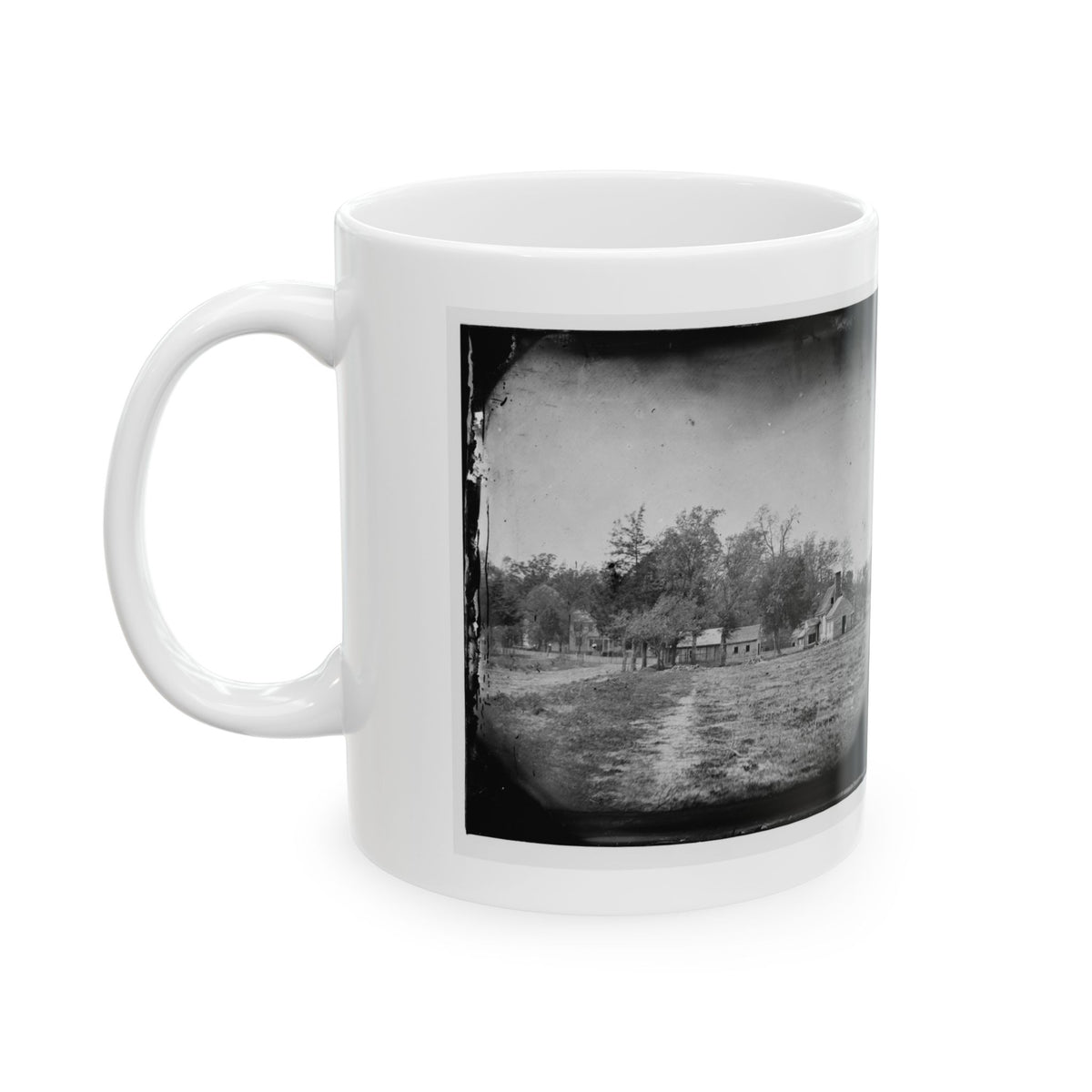Mechanicsville, Va. View Of Houses (U.S. Civil War) White Coffee Mug