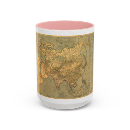 Asia and Adjacent Regions (1933) (Map) Accent Coffee Mug