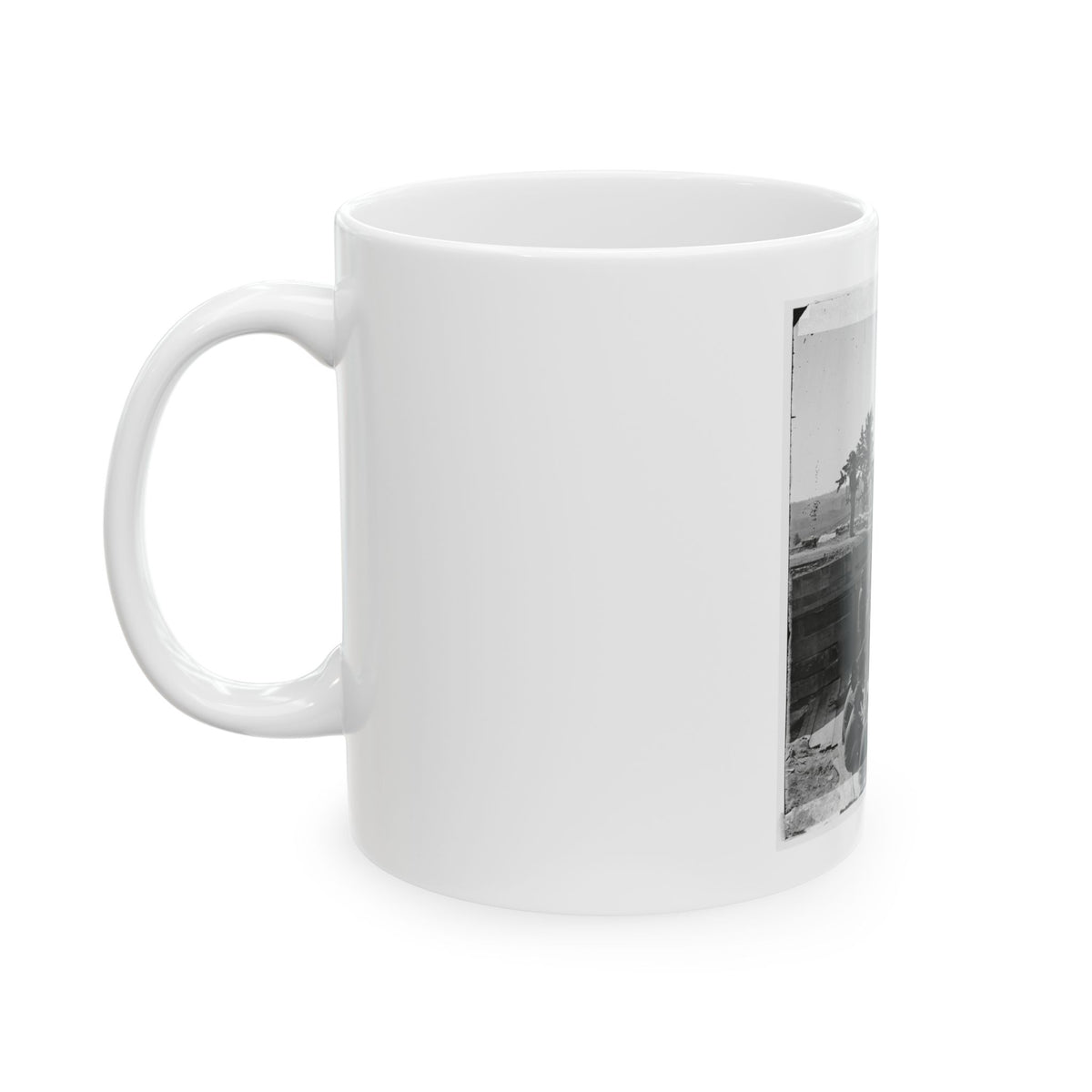Atlanta, Ga. Federal Soldiers By Gun In Captured Fort (U.S. Civil War) White Coffee Mug