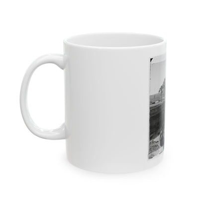 Atlanta, Ga. Federal Soldiers By Gun In Captured Fort (U.S. Civil War) White Coffee Mug