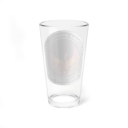 Emblem for the 5-IV-TRR (Denmark) (Coat of Arms) Pint Glass 16oz
