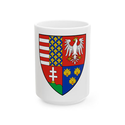 Coat of arms of Louis I of Hungary (1370) - White Coffee Mug