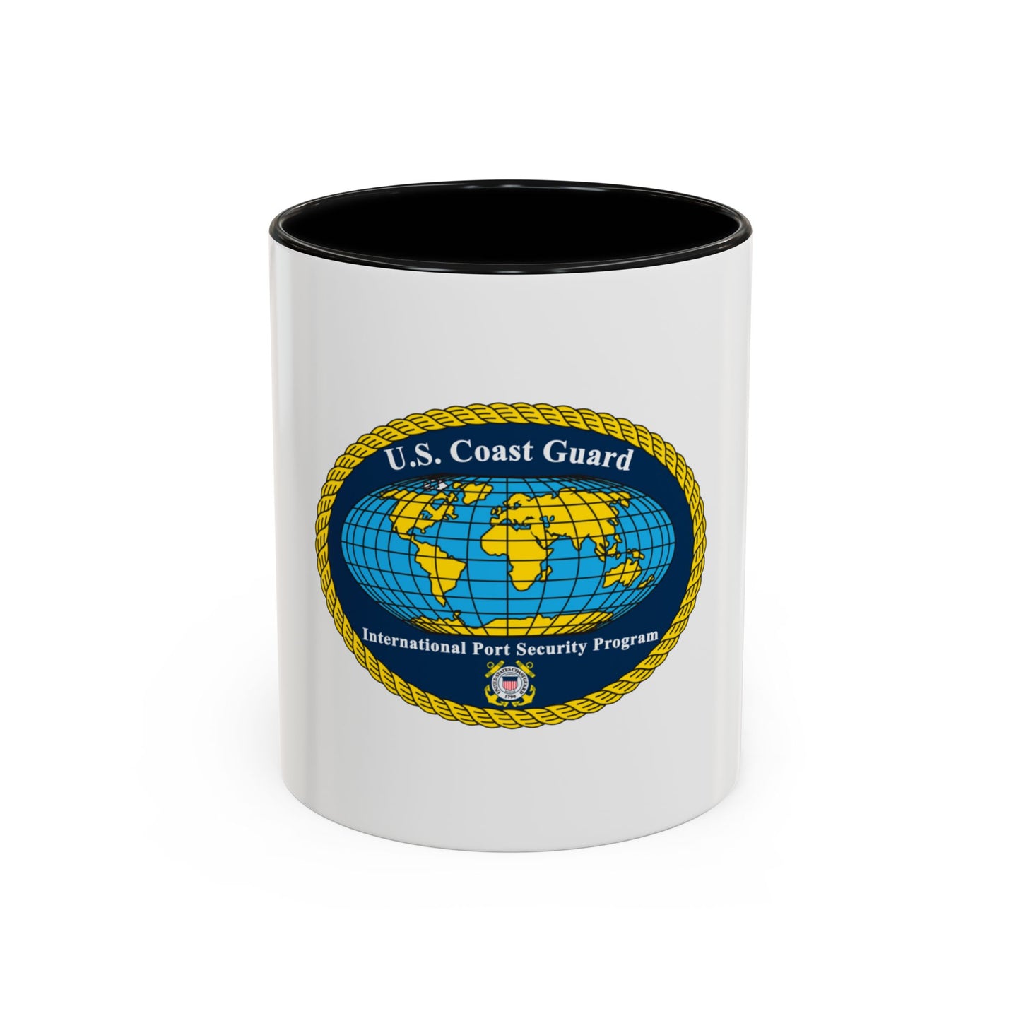International Port Security Program USCG (U.S. Coast Guard) Accent Coffee Mug