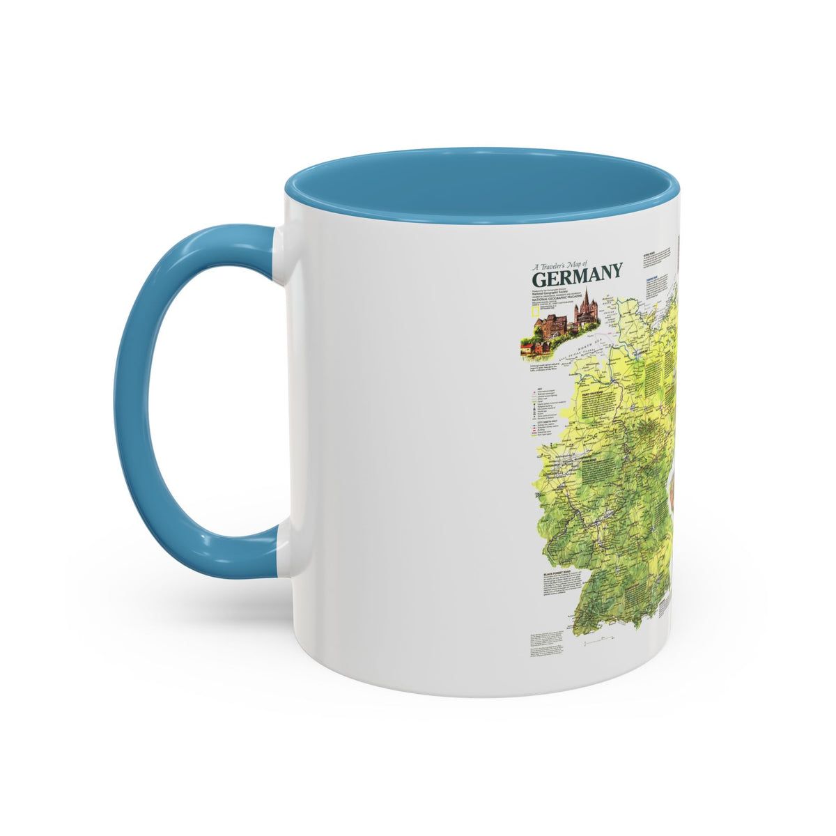 Germany - A Traveller's Map (1991) (Map) Accent Coffee Mug