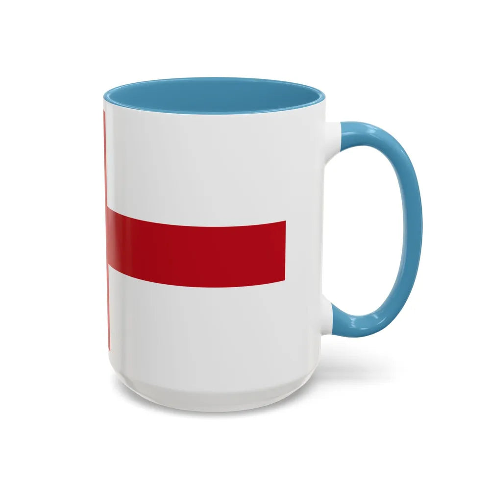 Flag of Genoa Italy - Accent Coffee Mug-Go Mug Yourself