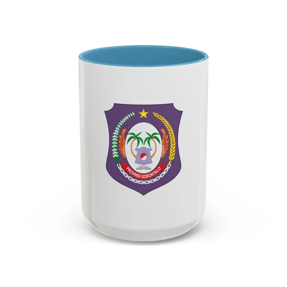 Flag of Gorontalo Indonesia - Accent Coffee Mug-15oz-Light Blue-Go Mug Yourself