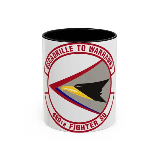 480th Fighter Squadron (U.S. Air Force) Accent Coffee Mug 11oz Black - Go Mug Yourself