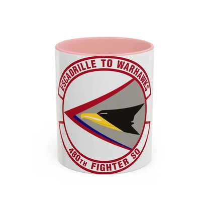 480th Fighter Squadron (U.S. Air Force) Accent Coffee Mug 11oz Pink - Go Mug Yourself