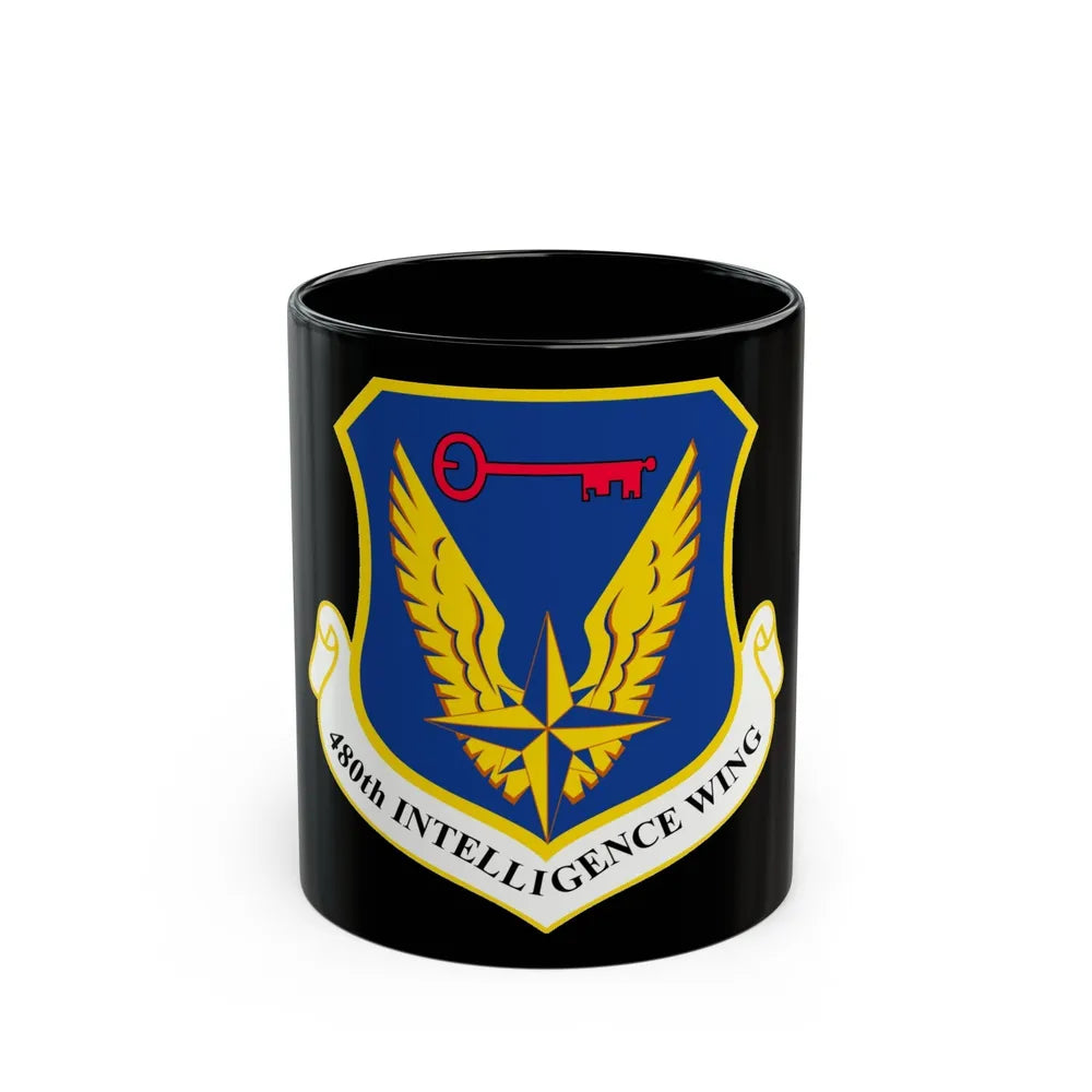 480th Intelligence Wing (U.S. Air Force) Black Coffee Mug-11oz-Go Mug Yourself