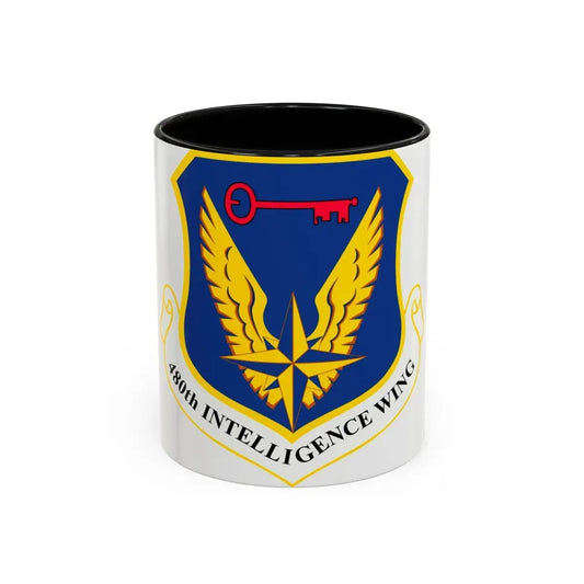 480th Intelligence Wing (U.S. Air Force) Accent Coffee Mug 11oz Black - Go Mug Yourself
