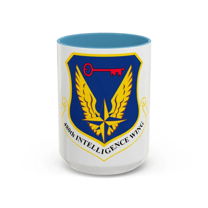 480th Intelligence Wing (U.S. Air Force) Accent Coffee Mug 15oz Light Blue - Go Mug Yourself