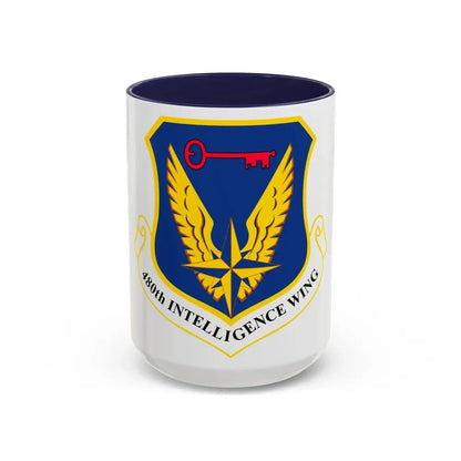 480th Intelligence Wing (U.S. Air Force) Accent Coffee Mug 15oz Navy - Go Mug Yourself