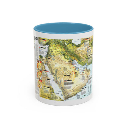Middle East - States in Turmoil (1991) (Map) Accent Coffee Mug