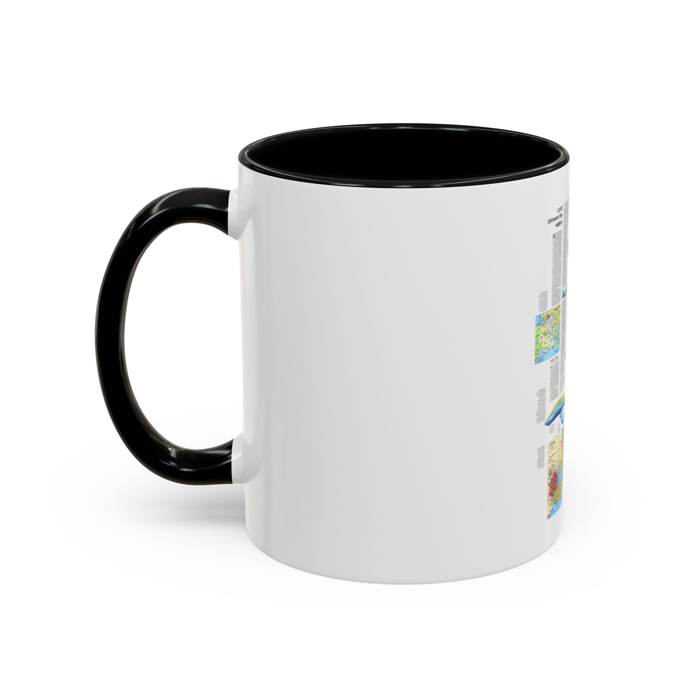 USA - Wisconsin, Michigan ,Great Lakes 2 (1973) (Map) Accent Coffee Mug