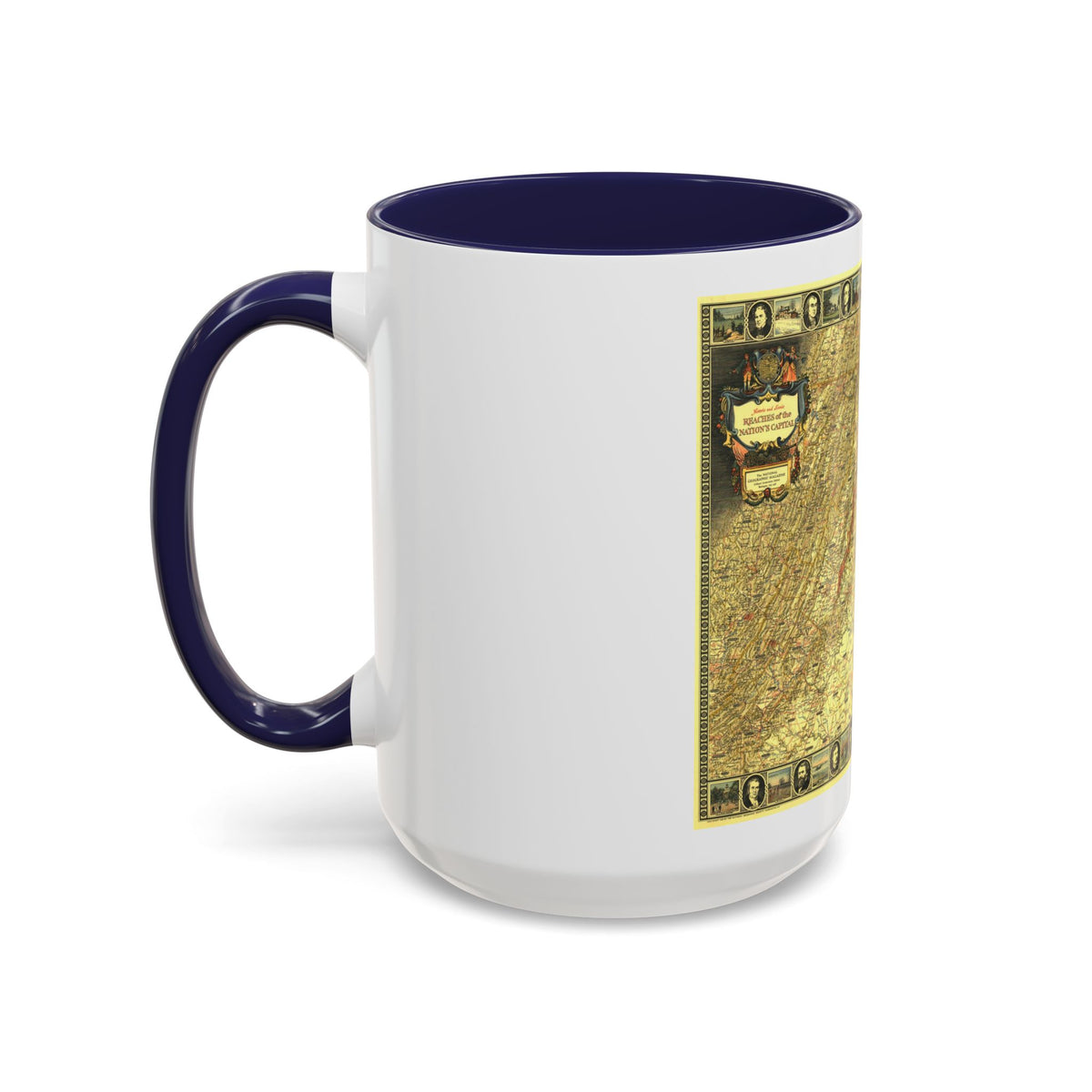 USA - Washington, Historic and Scenic (1939) (Map) Accent Coffee Mug