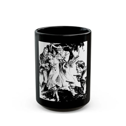 Crime pulp illustration - Black Coffee Mug-15oz-Go Mug Yourself