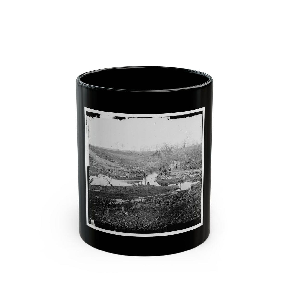 Cub Run, Va.  View With Destroyed Bridge (U.S. Civil War) Black Coffee Mug