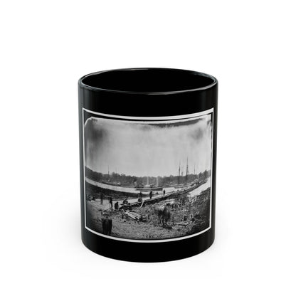 James River, Va. Pontoon Bridge (U.S. Civil War) Black Coffee Mug
