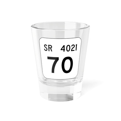 PA QR 4021 (Pennsylvania) (Road Sign) Shot Glass 1.5oz