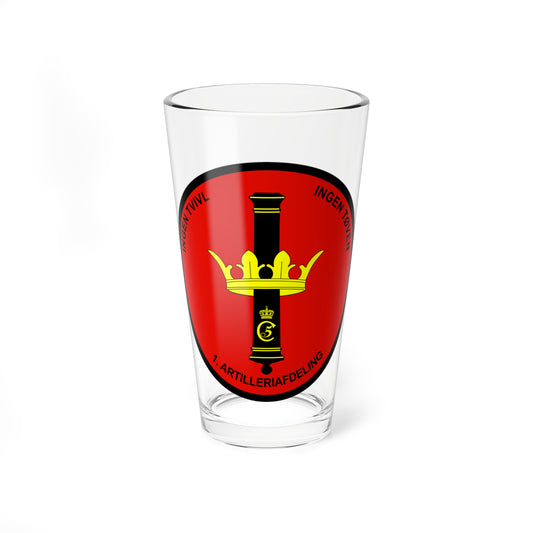 Emblem for the 1-DAR (Denmark) (Coat of Arms) Pint Glass 16oz