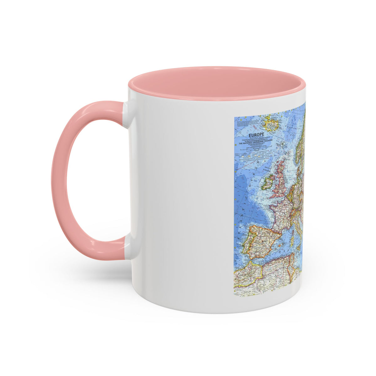 Europe (1962) (Map) Accent Coffee Mug