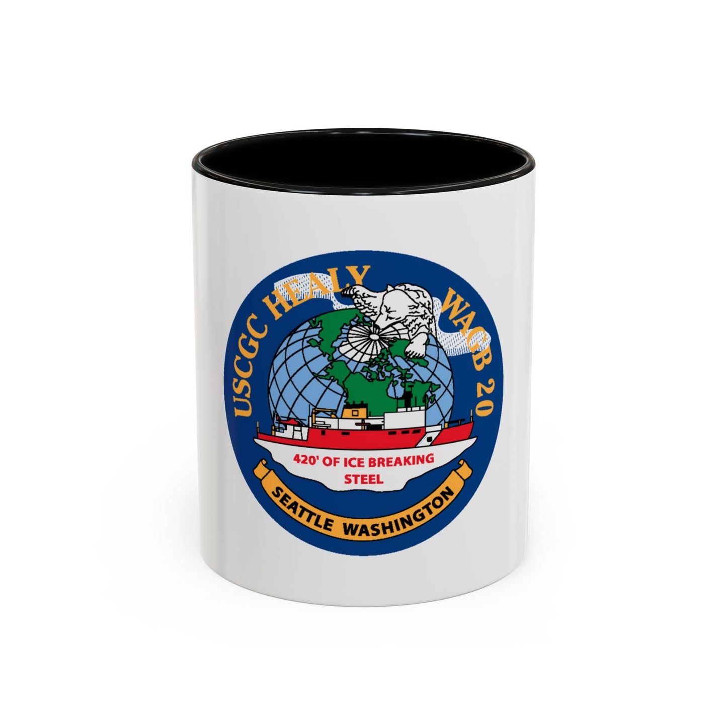 USCGC Healy WAGB 20 Seattle Wash (U.S. Coast Guard) Accent Coffee Mug
