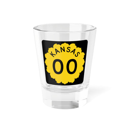K-template 1962 (Kansas) (Road Sign) Shot Glass 1.5oz
