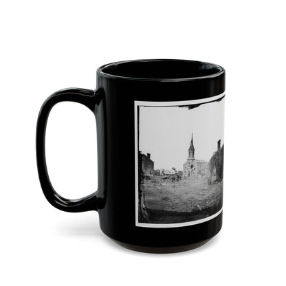 Baptist Church, Fredericksburg, Virginia, From The Backyard Of The Sanitary Commission Depot (U.S. Civil War) Black Coffee Mug