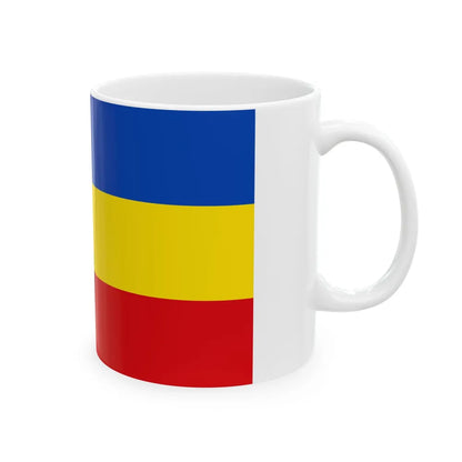 Flag of Wetteraukreises Germany - White Coffee Mug-Go Mug Yourself