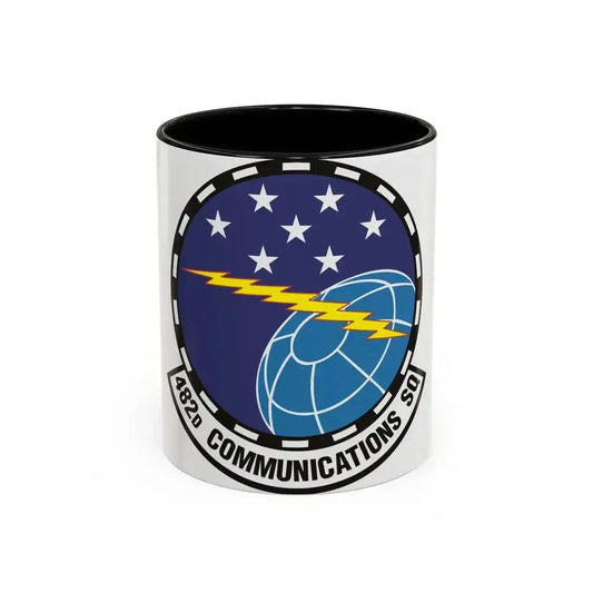 482d Communications Squadron (U.S. Air Force) Accent Coffee Mug 11oz Black - Go Mug Yourself